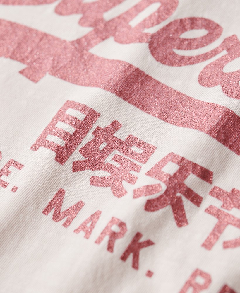 メタリックロゴ リラックスtシャツ(モーブチョークピンク)