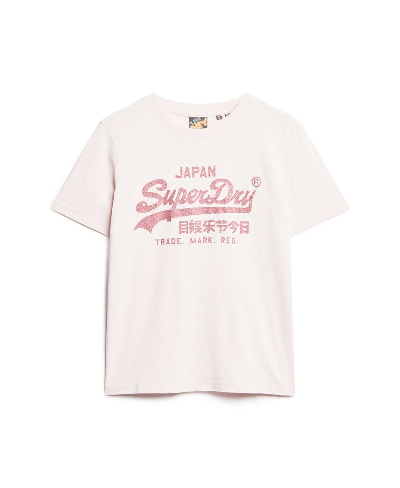 メタリックロゴ リラックスtシャツ(モーブチョークピンク)