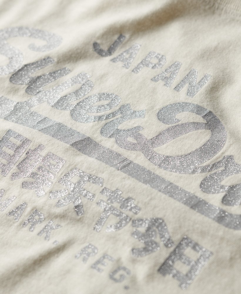メタリックロゴ リラックスtシャツ(クリームスラブ)