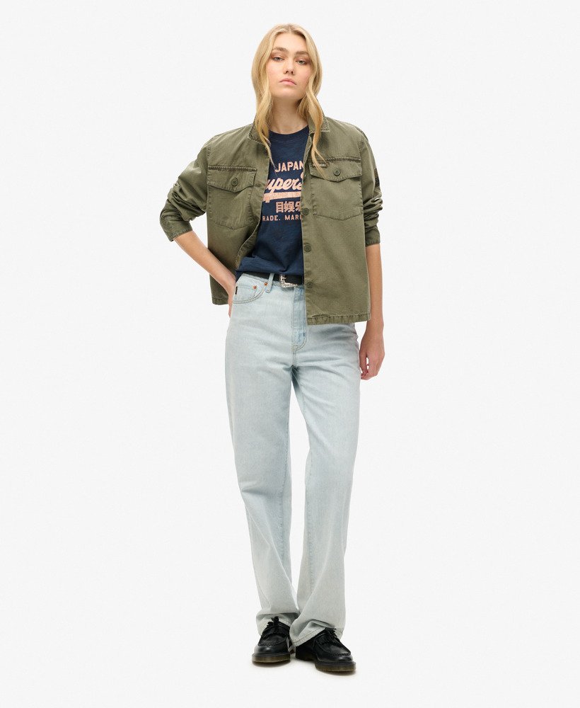 メタリックロゴ リラックスtシャツ(lauren navy)