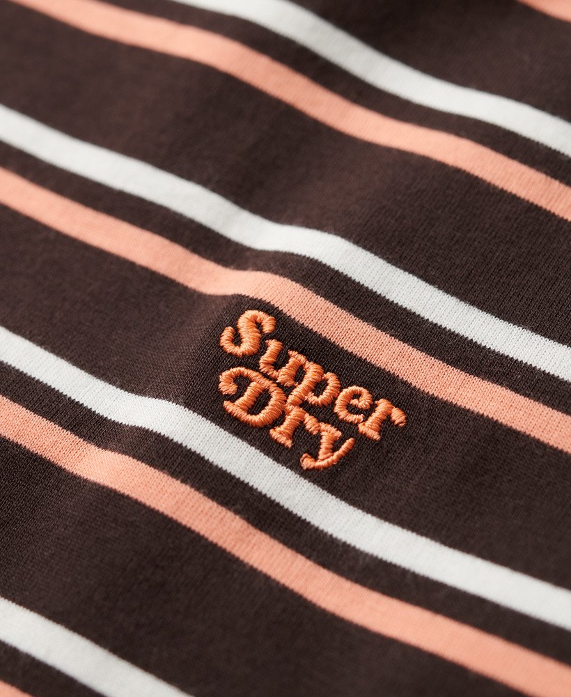 エッセンシャル ロゴ ストライプ フィット tシャツ(バイソンブラックストライプ)