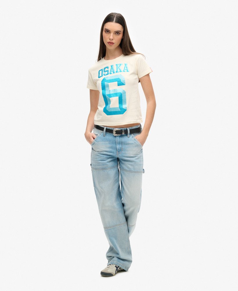 大阪6 装飾90年代tシャツ(ライスホワイト)