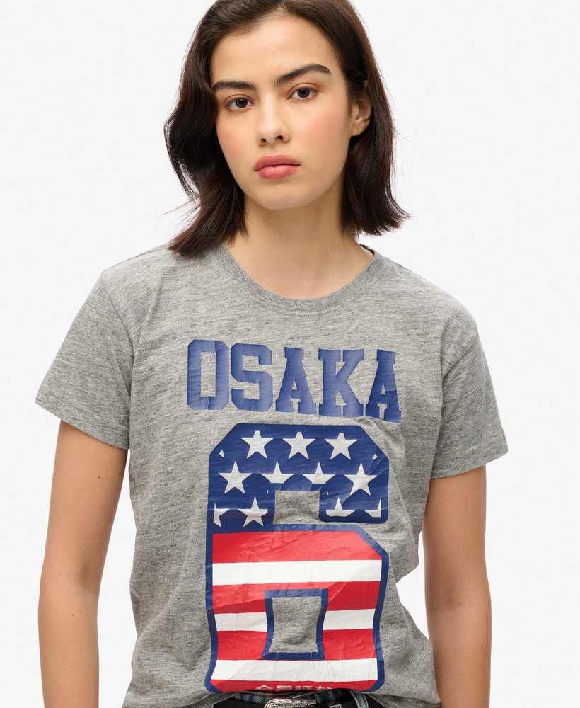 大阪シックスフラッグ90年代tシャツ(アスレチックグレーマーブル)
