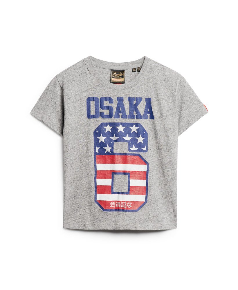 大阪シックスフラッグ90年代tシャツ(アスレチックグレーマーブル)
