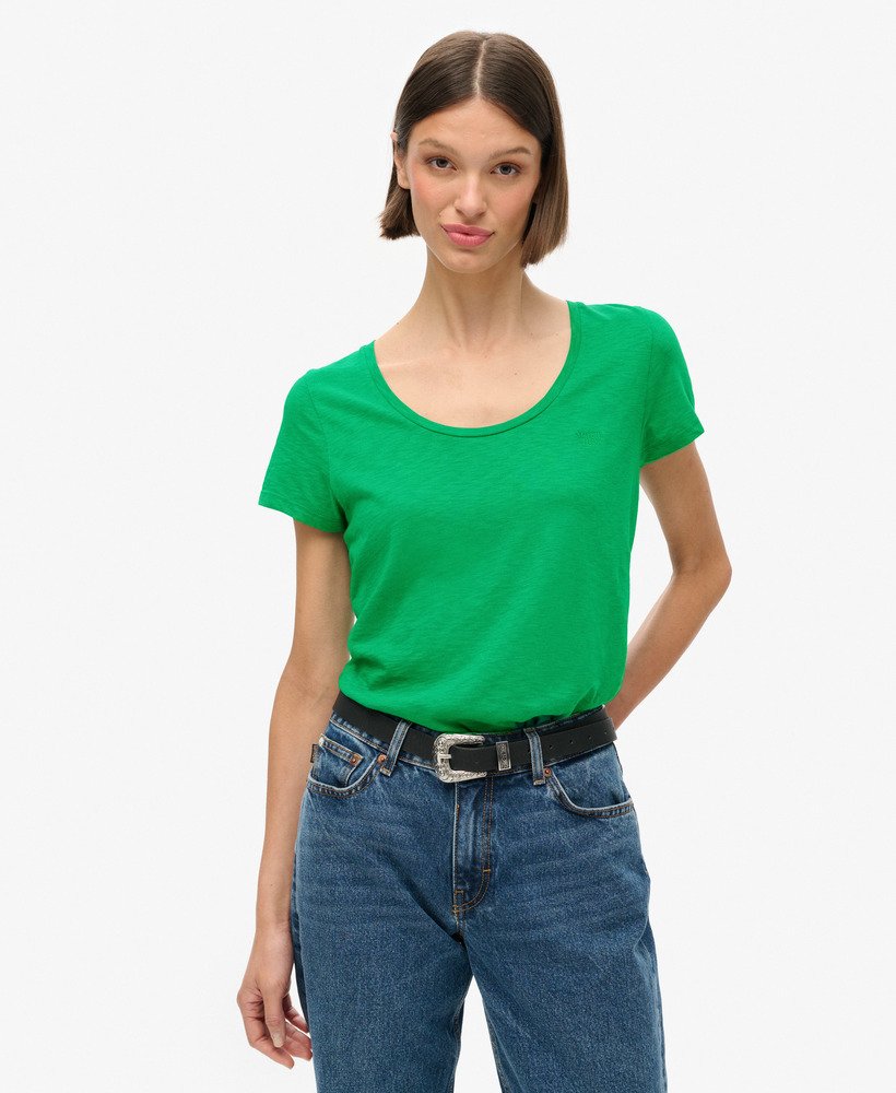 studios スクープネック tシャツ(ドロップキックグリーン)