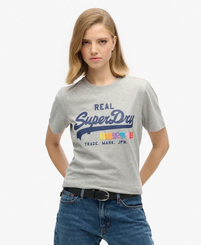 ヴィンテージロゴ ポップエントリーtシャツ(グレーマーブル)