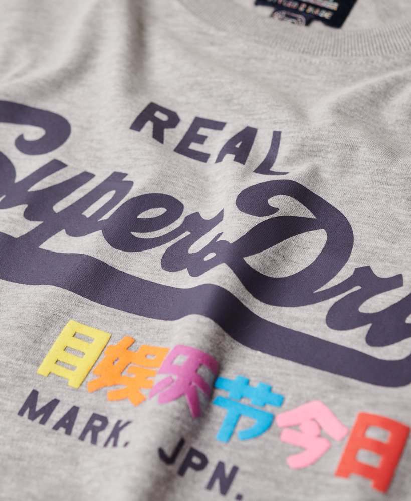 ヴィンテージロゴ ポップエントリーtシャツ(グレーマーブル)