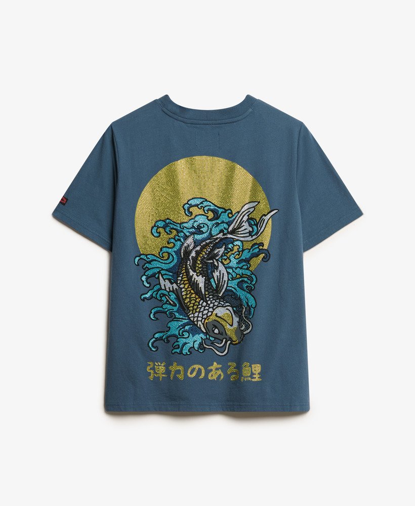 東京ラインストーン リラックスtシャツ(ink)