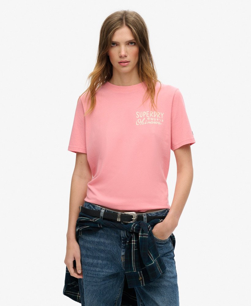 東京ラインストーン リラックスtシャツ(ピーチブロッサム)