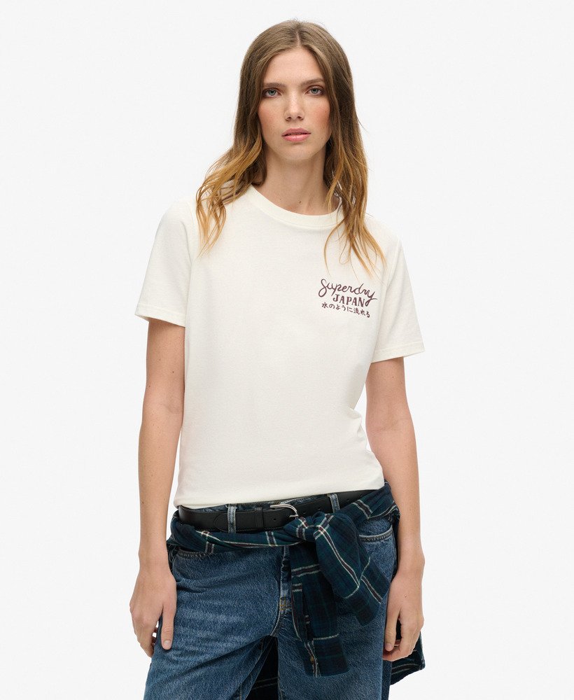 東京ラインストーン リラックスtシャツ(オフホワイト)