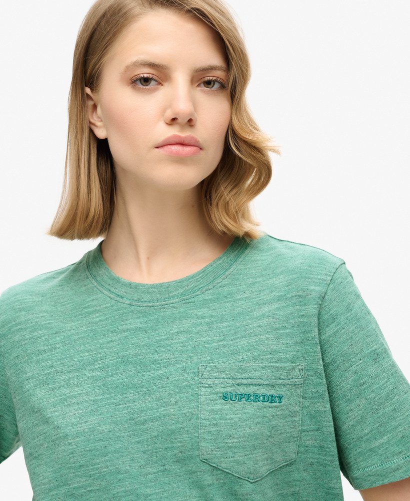 エッセンシャル ロゴ オーバーダイ tシャツ(マリングリーン)
