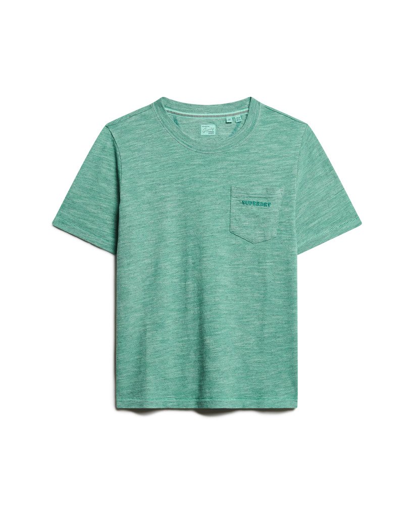 エッセンシャル ロゴ オーバーダイ tシャツ(マリングリーン)