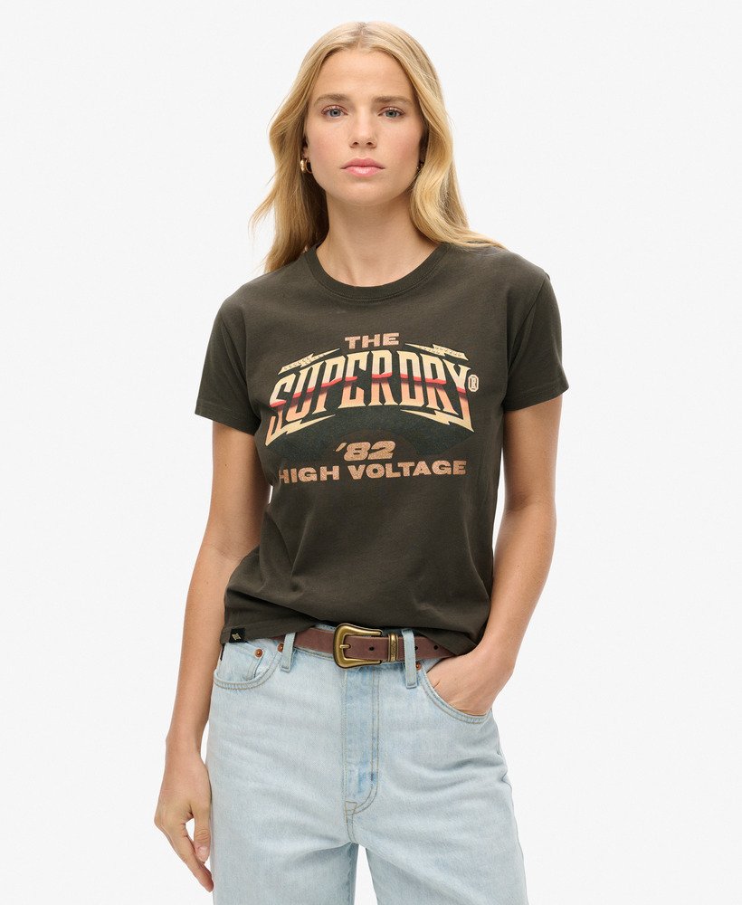 70年代ロックバンドキャップスリーブtシャツ(ヴィンテージブラック)