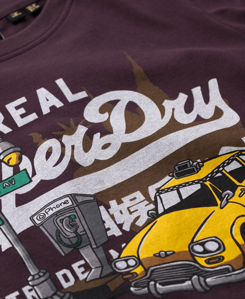 ニューヨークヴィンテージロゴリラックスtシャツ(ウィンターベリーパープル)