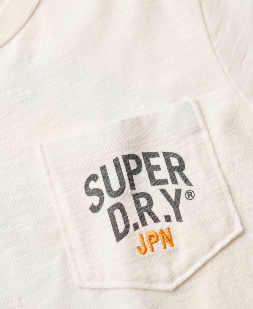 ワークウェア 刺繍ポケットtシャツ(オフホワイト)