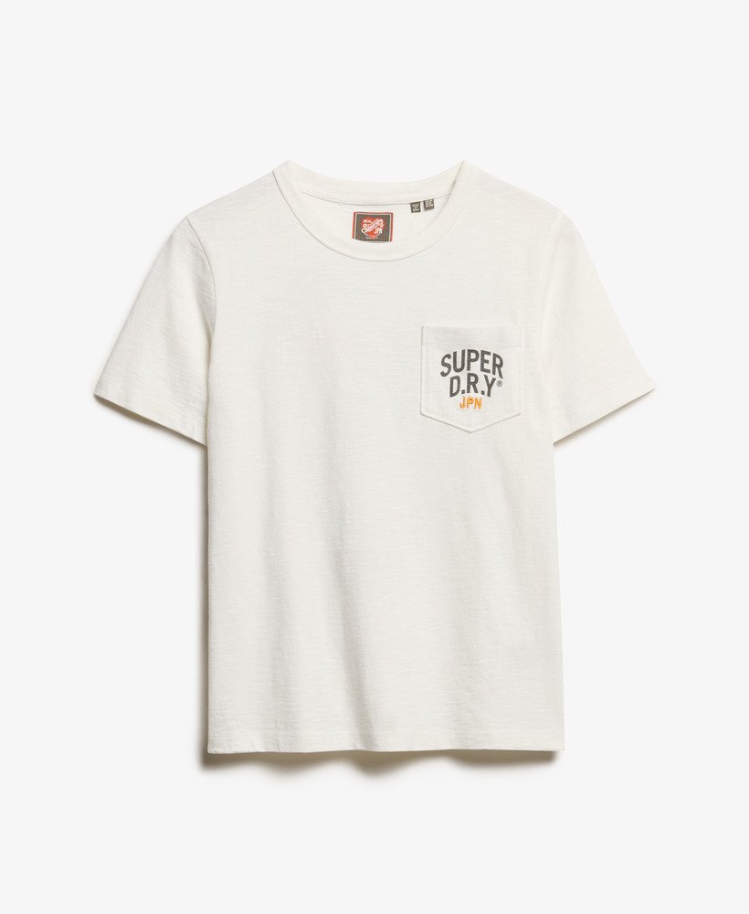 ワークウェア 刺繍ポケットtシャツ(オフホワイト)