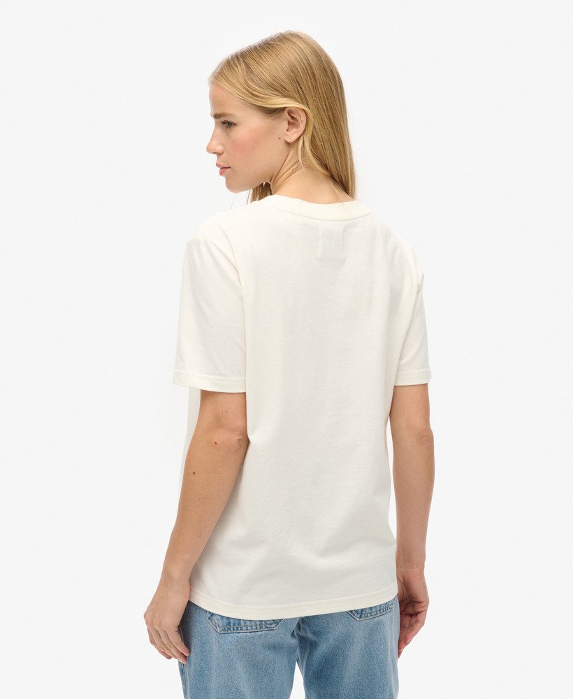 エンボスロゴ入りリラックスtシャツ(ニューチョークホワイト)