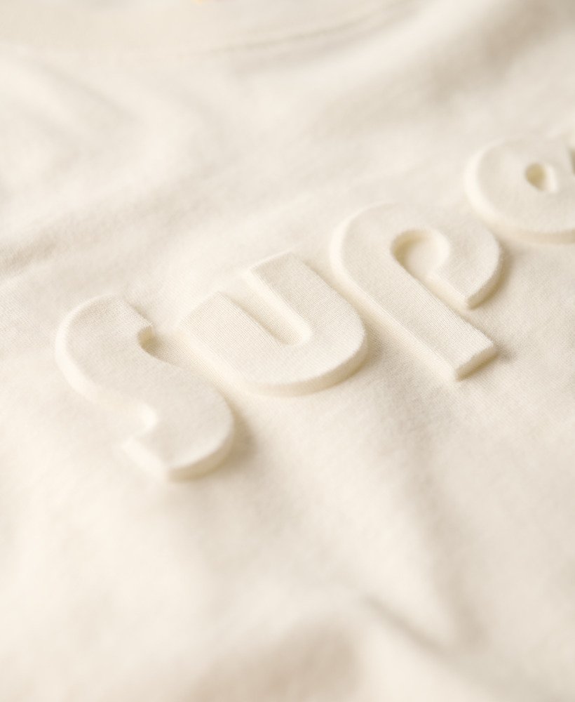 エンボスロゴ入りリラックスtシャツ(ニューチョークホワイト)