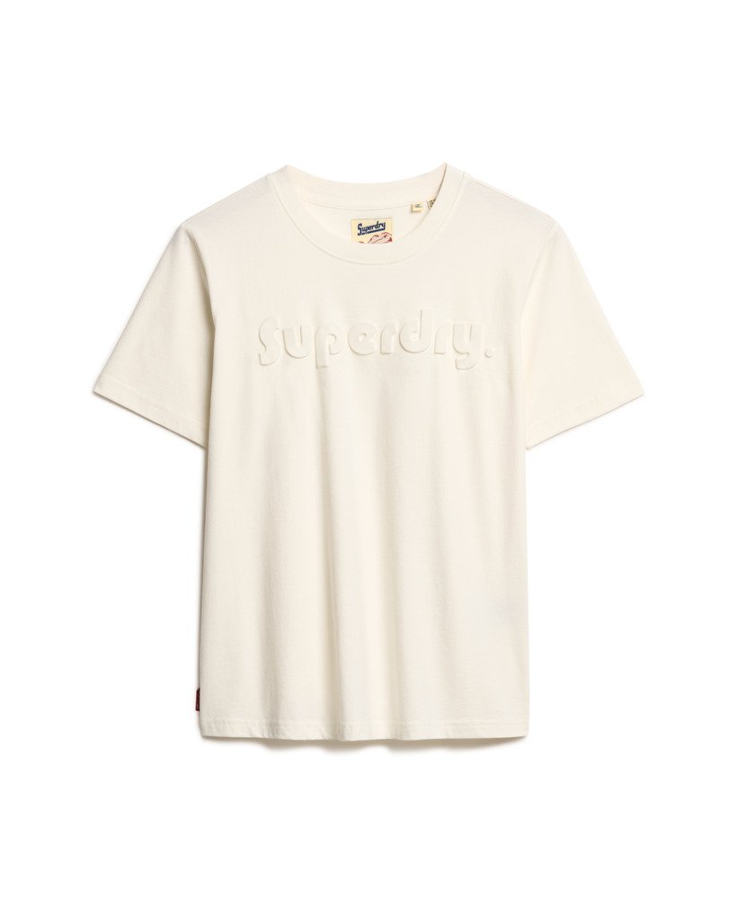 エンボスロゴ入りリラックスtシャツ(ニューチョークホワイト)