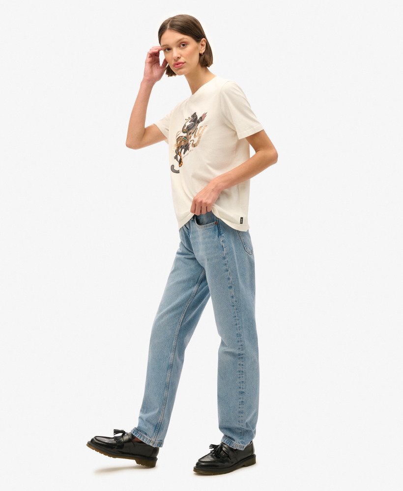 タトゥースクリプト リラックスtシャツ(ウィンターホワイト)