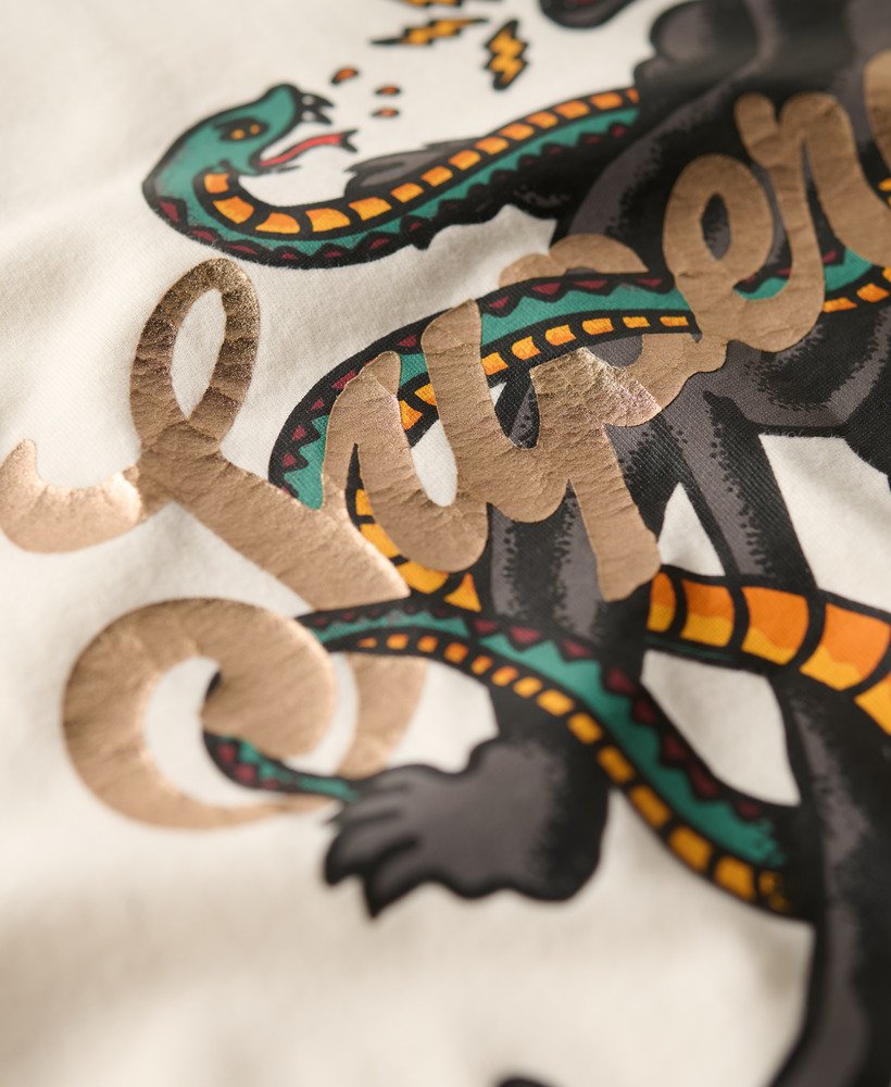 タトゥースクリプト リラックスtシャツ(ウィンターホワイト)