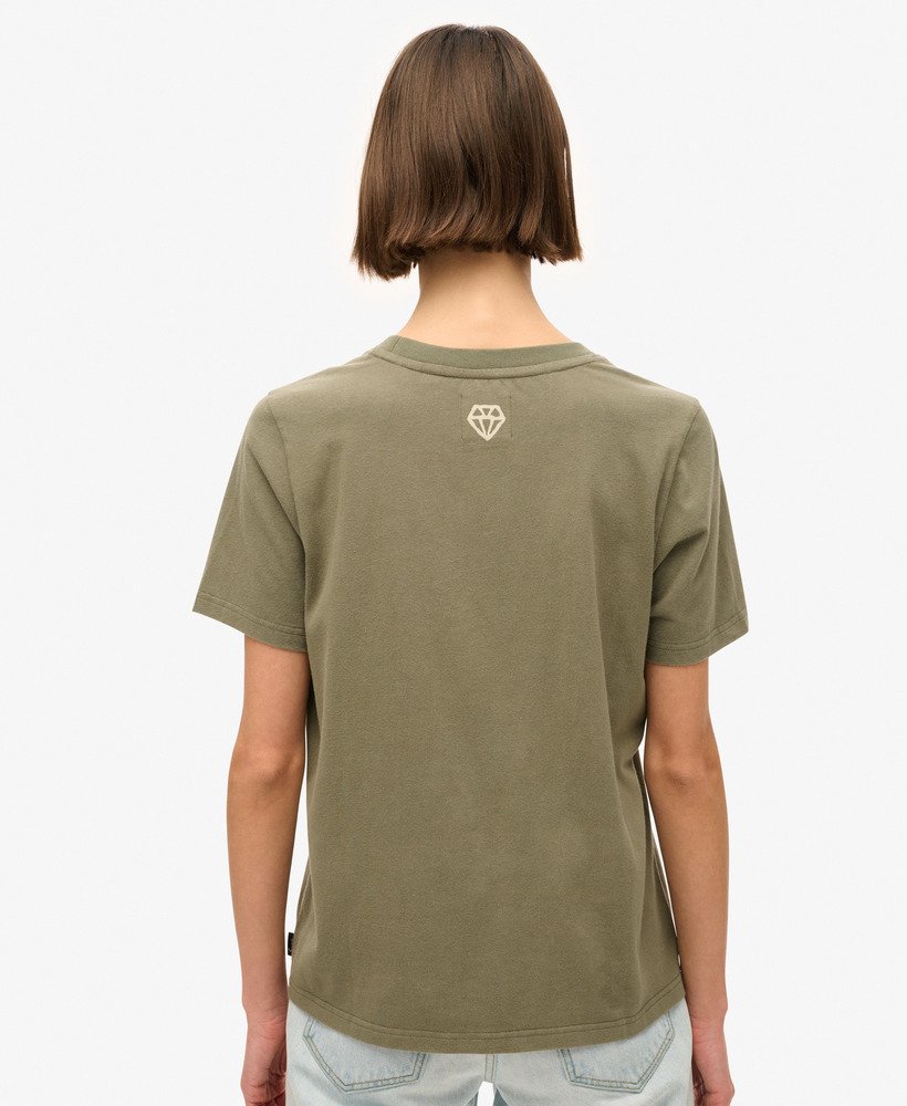 タトゥースクリプト リラックスtシャツ(ダスティオリーブグリーン)