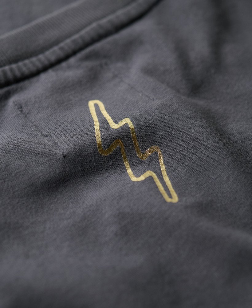 タトゥー スクリプト リラックス tシャツ(エボニー)