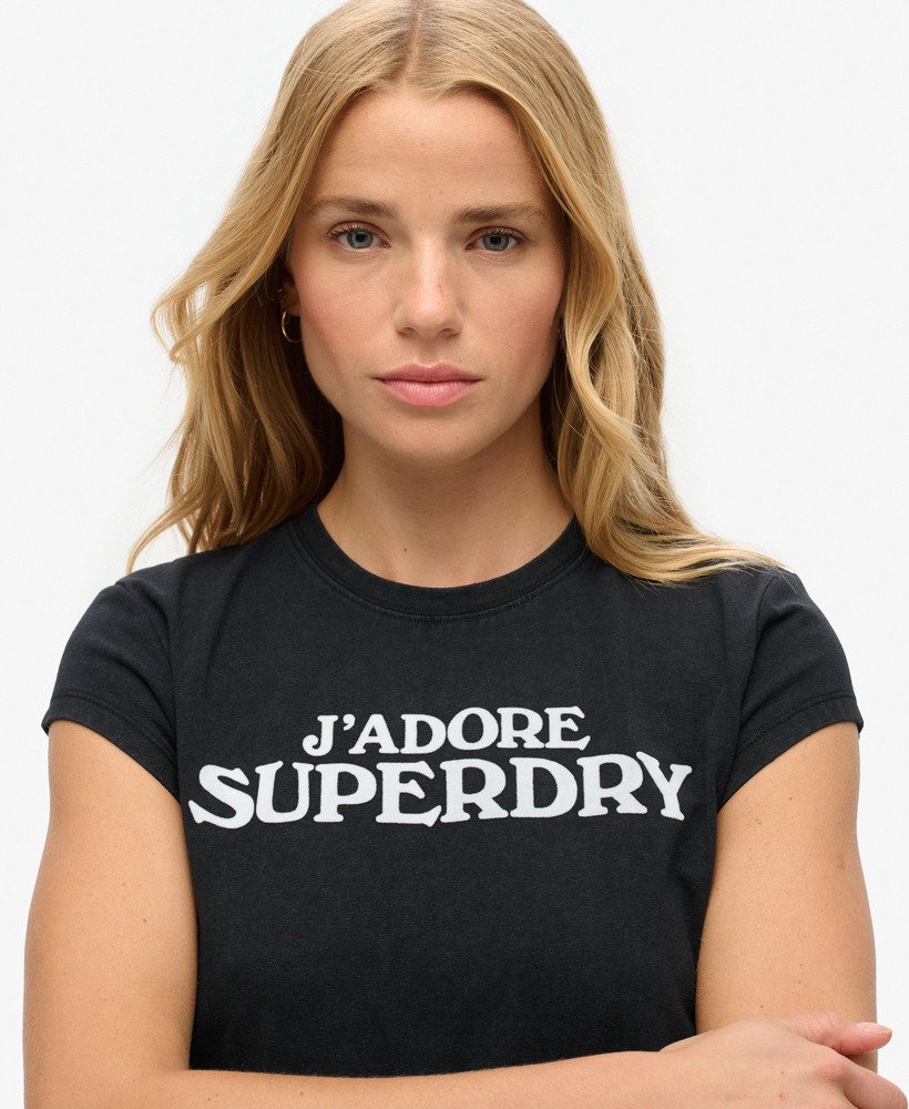 スポーツリュクス グラフィック キャップスリーブ tシャツ(ブラック)