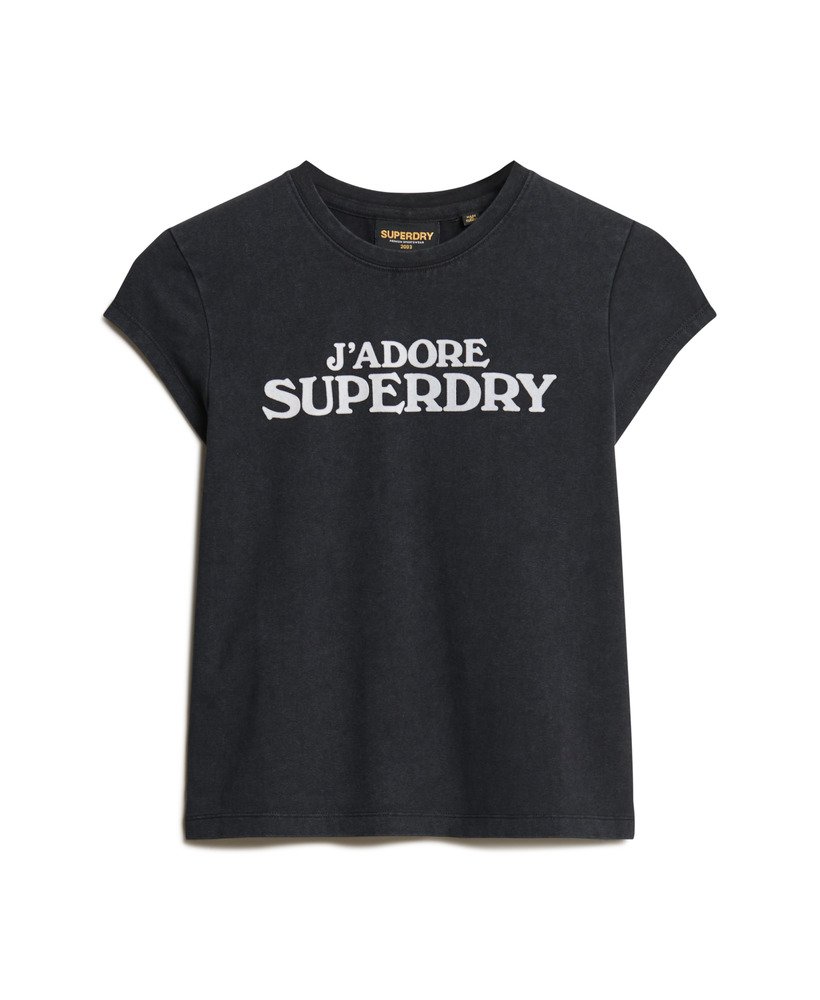 スポーツリュクス グラフィック キャップスリーブ tシャツ(ブラック)