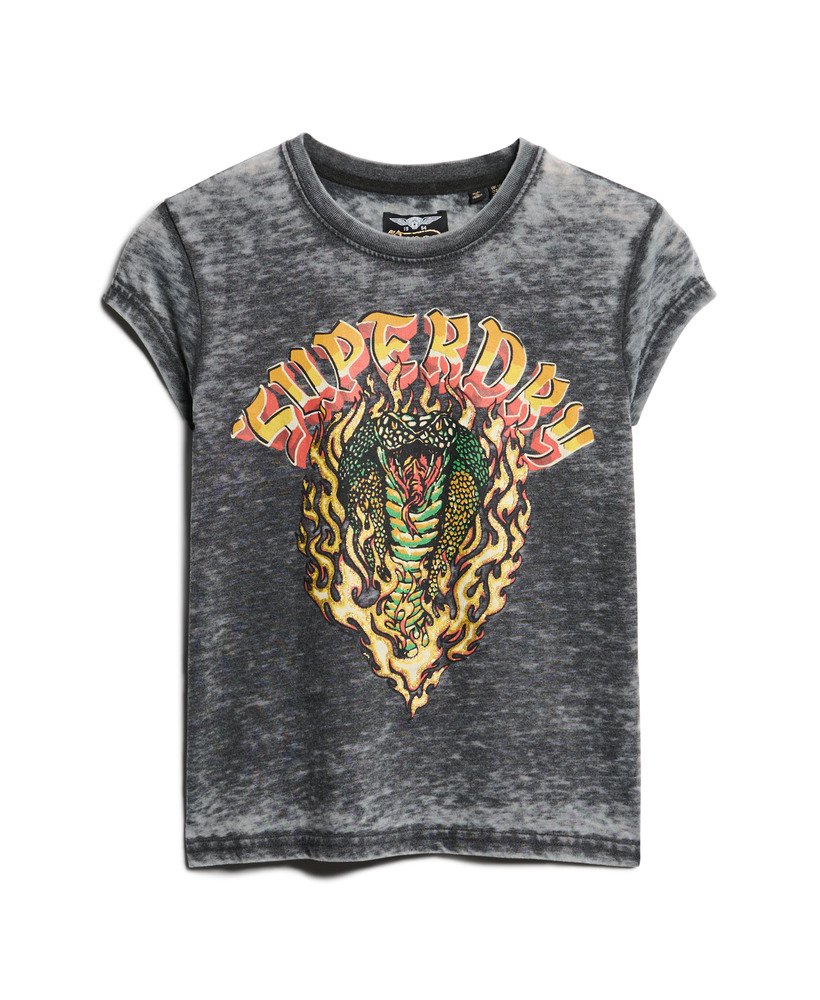 バイカーロックグラフィックtシャツ(ブラック)