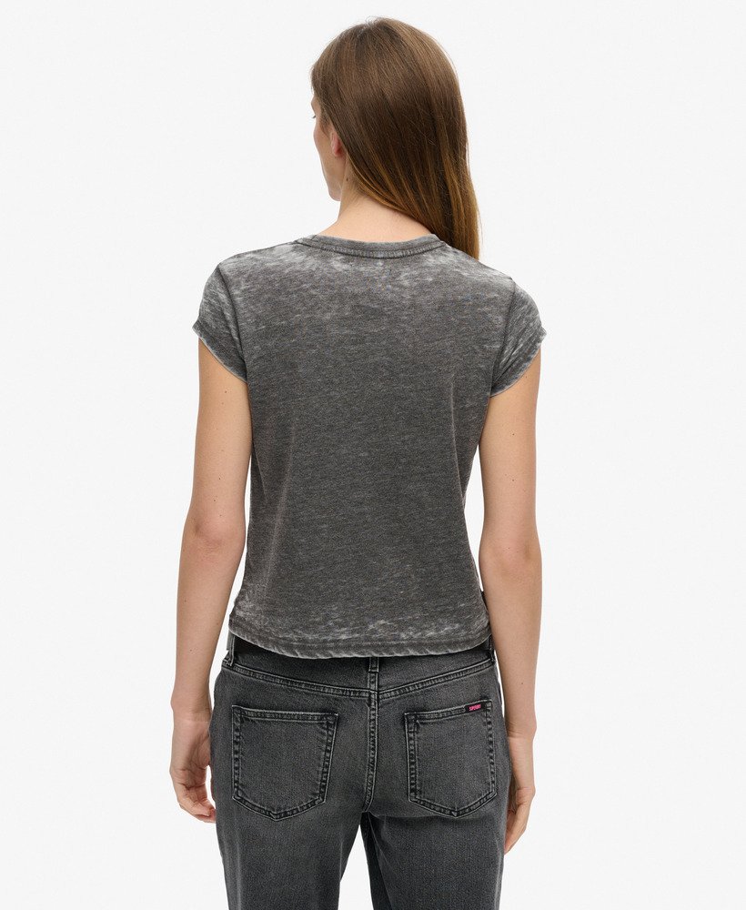 バイカーロックグラフィックtシャツ(bison black)