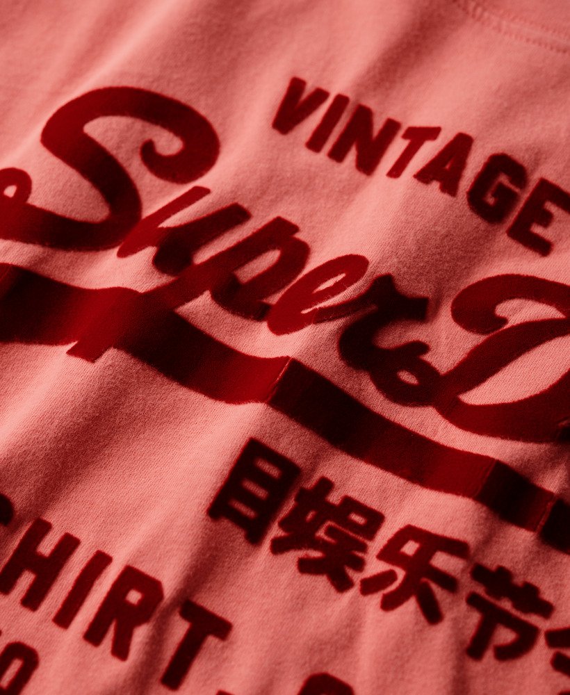 クラシックなヴィンテージロゴグラフィックリラックスtシャツ(バーントコーラル)