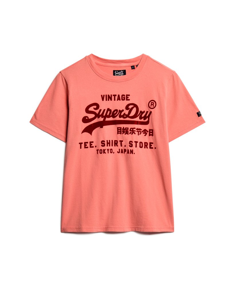 クラシックなヴィンテージロゴグラフィックリラックスtシャツ(バーントコーラル)