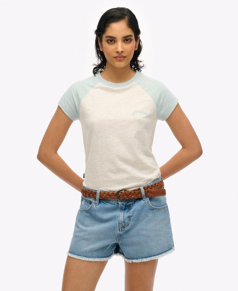 オーガニックコットン エッセンシャルロゴ ラグランTシャツ