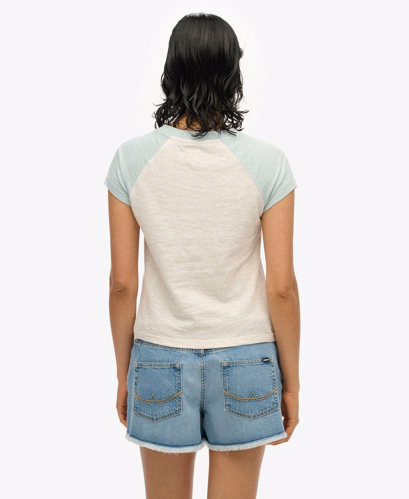 オーガニックコットン エッセンシャルロゴ ラグランTシャツ