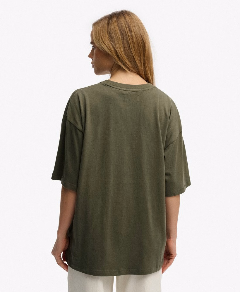 タトゥー装飾付きオーバーサイズTシャツ
