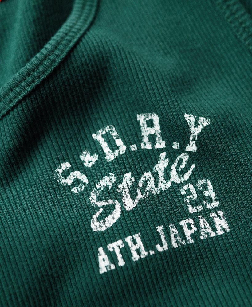 アスレチック エッセンシャルズ リブベスト トップ(ダークパイングリーン)