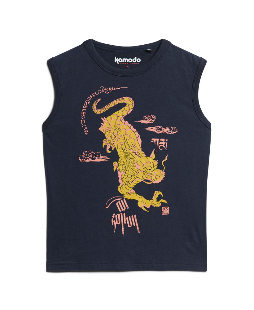 superdry x komodo kailash dragon スリムベストトップ(ネイビー)
