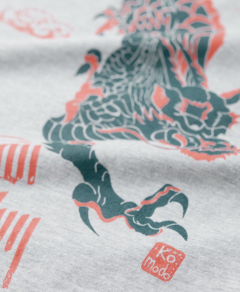 superdry x komodo kailash dragon スリムベストトップ(グレーマール)