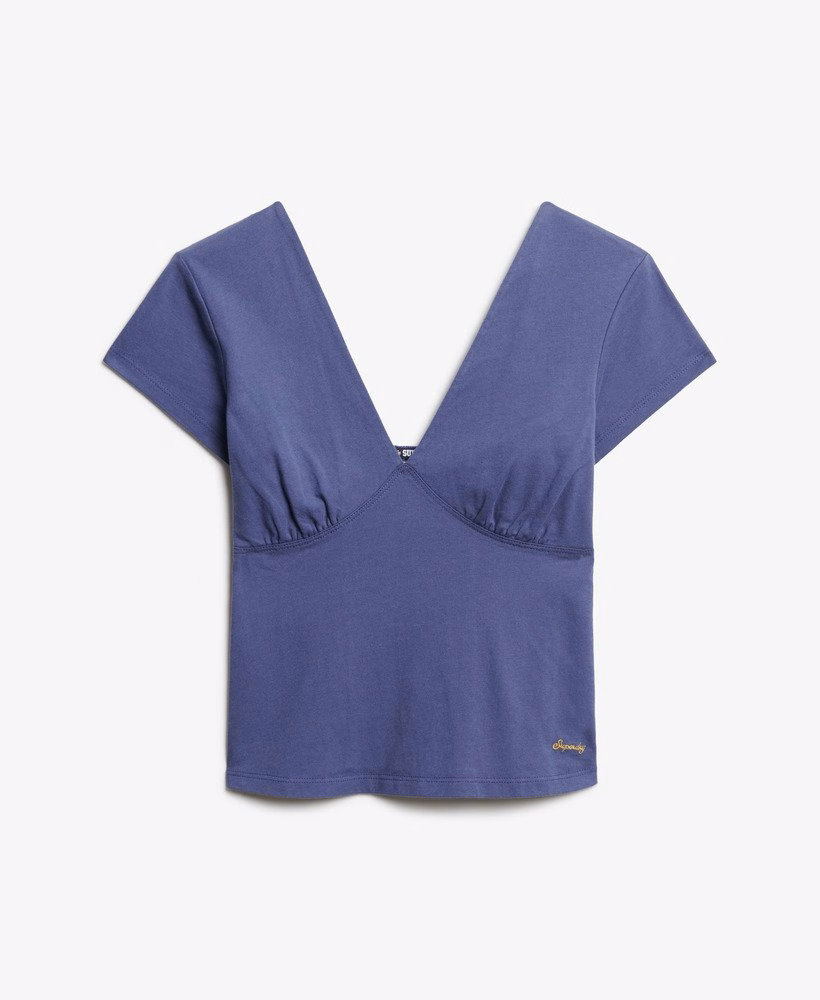 キャップスリーブのコルセットトップ