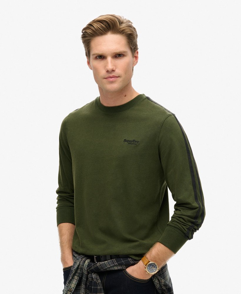 エッセンシャル ロゴ レトロ ロングスリーブ トップス ダッフルバッグ グリーン