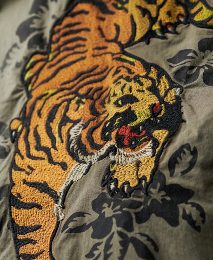 superdry x ringspun ボーイフレンド カーゴパンツ(チャイブグリーン)