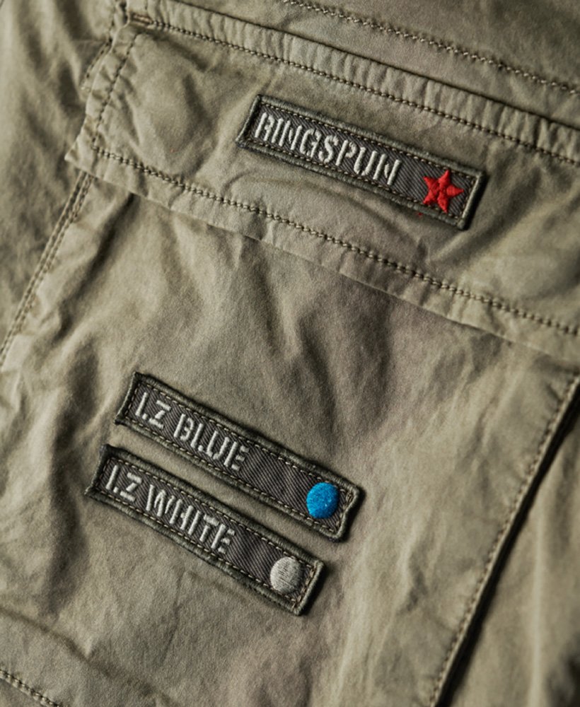 superdry x ringspun ボーイフレンド カーゴパンツ(チャイブグリーン)